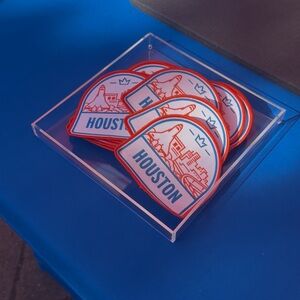 Houston Blue and Orange Decorative Patches